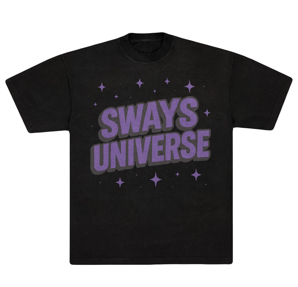 "Sways Universe" Purple Logo Tee